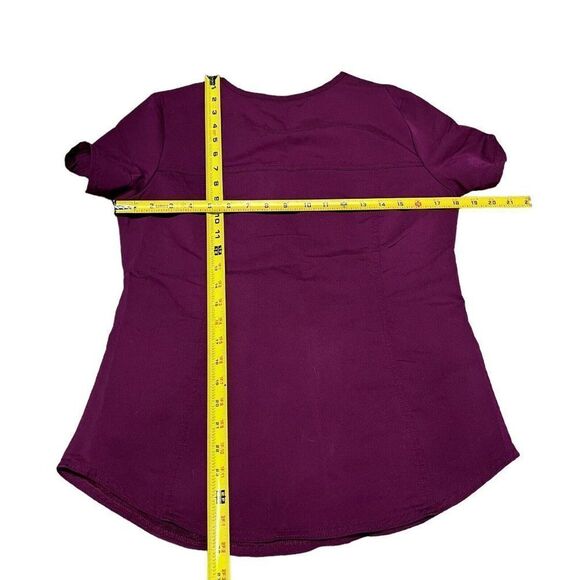 Women's Scrub star Ultimate Size XSmall Maroon Scrub Top Burgundy Pockets XS - Picture 4 of 4